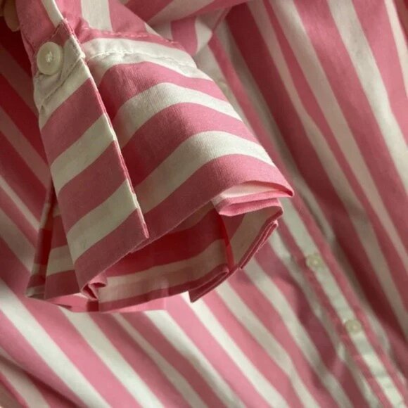 🆕 Banana Republic Pink and White Stripe Button Down - Picture 5 of 5